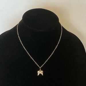 Nordstrom Cz Angel Wings Heart Necklace